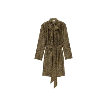 SAINT LAURENT Paisley print Silk Dress