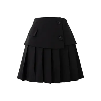 SOON FLOWER Casual Short Skirts Women's Black