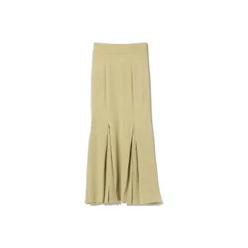 Beams Casual Long Skirts Women's Olive Green