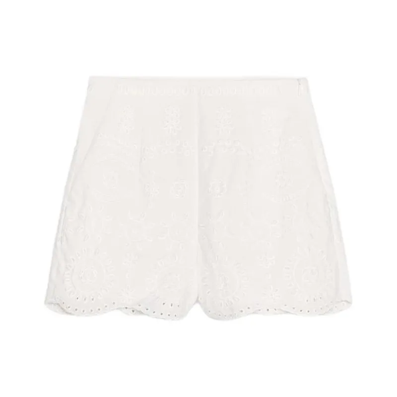 ZARA ZW Series Casual Shorts Women's White-0