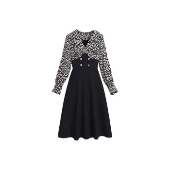 Silky Queen Long Sleeved Dresses Women's Black