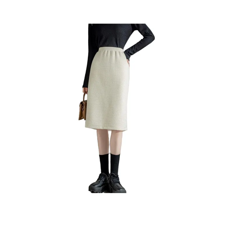 Itisf4 Casual Long Skirt Women's Ecru-0