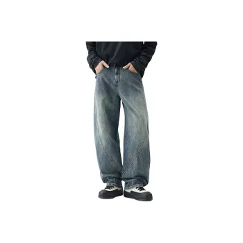 SONGS ALONG Jeans Unisex Vintage Blue