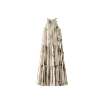 Ning Cai Yuer Sleeveless Dress Women's Apricot