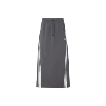 Adidas Originals 3s Parach Skirt Casual Long Skirts Women's Dark Gray