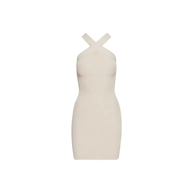 ARITZIA Babaton Sculpt Knit Criss Cross Dress Sleeveless Dress Women's Matte Pearl/Matte Pearl-0