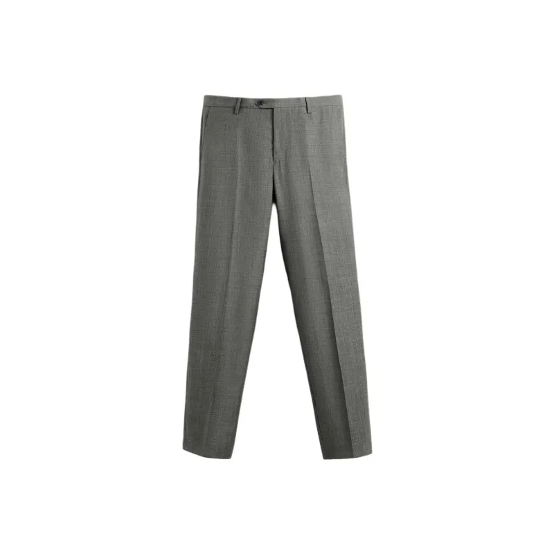 ZARA Suit Trouser Men's Gray/Brown Yellow-0