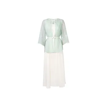 Duffy Fashion Skirt Set Women's Mint Green + Apricot