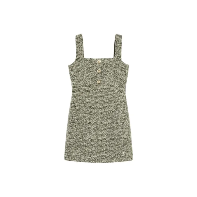 Bebe FW24 Sleeveless Dress Women's Gray Green-0