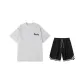 2 Pack (White Heather Gray Top+Black Shorts)