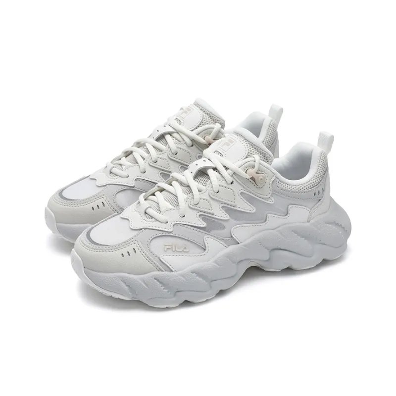 FILA Fern 2 Fern Sneakers 2 Abrasion Resistant, Lightweight, And Breathable Low Top Casual Shoes Women's White Gray-2