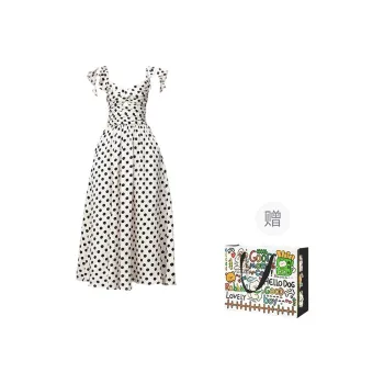 Pzhk Sleeveless Dress Women's Polka Dot Includes Bag