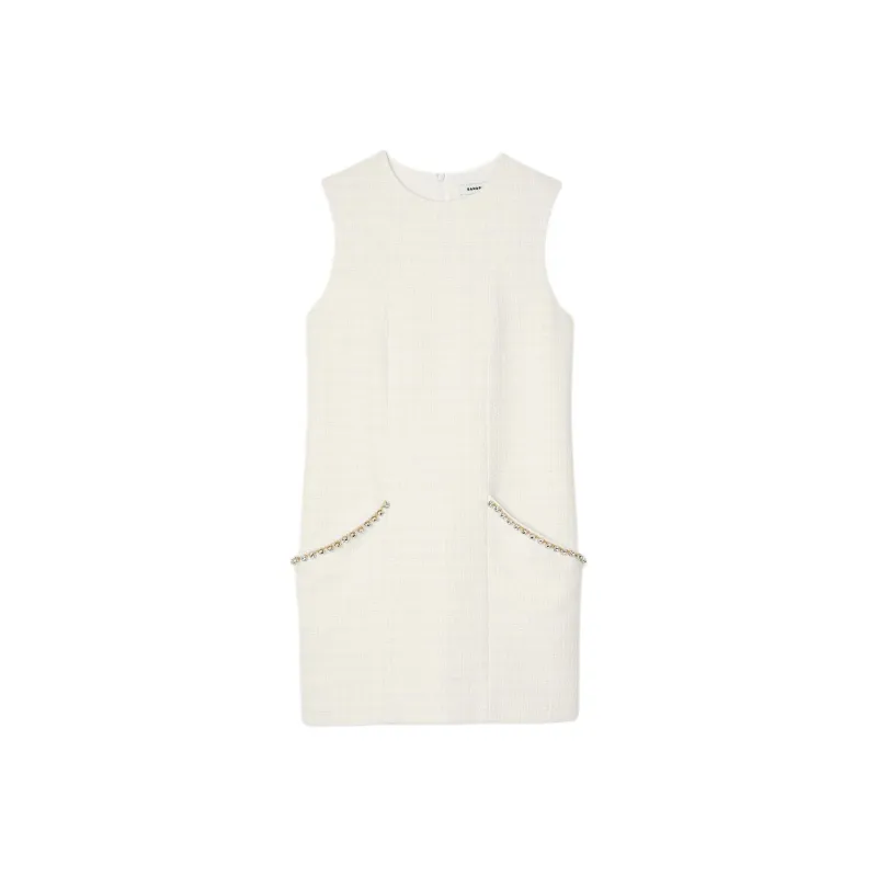 Sandro Crystal detailing Tweed Minidress-0