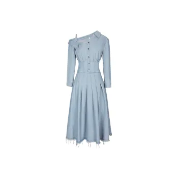 Barb Chill Long-Sleeved Dresses Women's Blue
