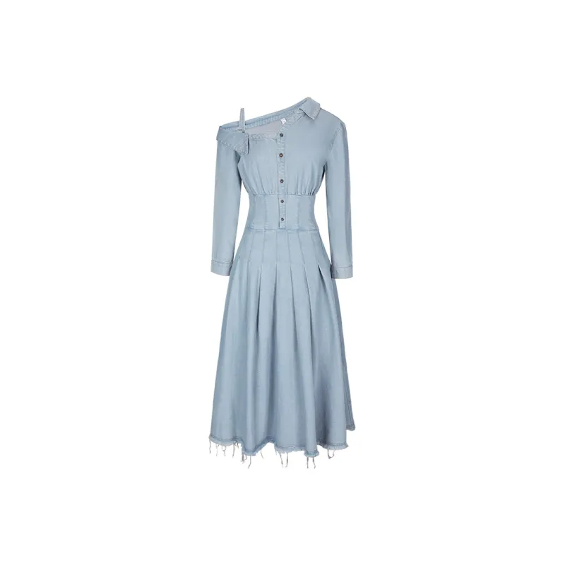 Barb Chill Long Sleeved Dresses Women's Blue-0