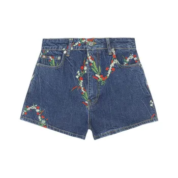 GANNI Denim Shorts Women's Blue
