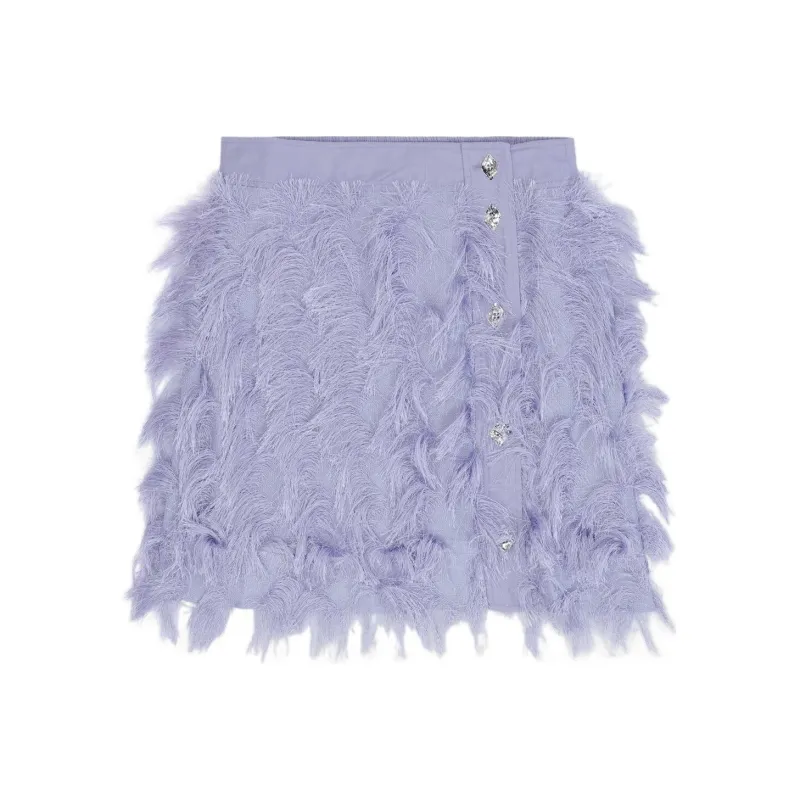 GANNI Casual Short Skirts Women's Light Purple-0