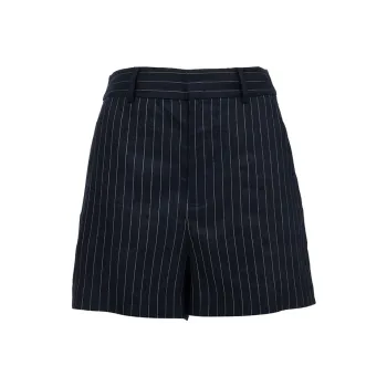 ONLY Casual Shorts Women's Dark Blue With White Stripes