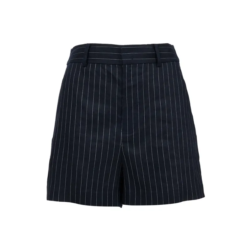 ONLY Casual Shorts Women's Dark Blue With White Stripes-0