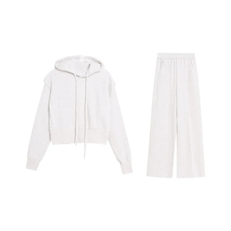 ZVJH Casual Suit Women's Greige-0
