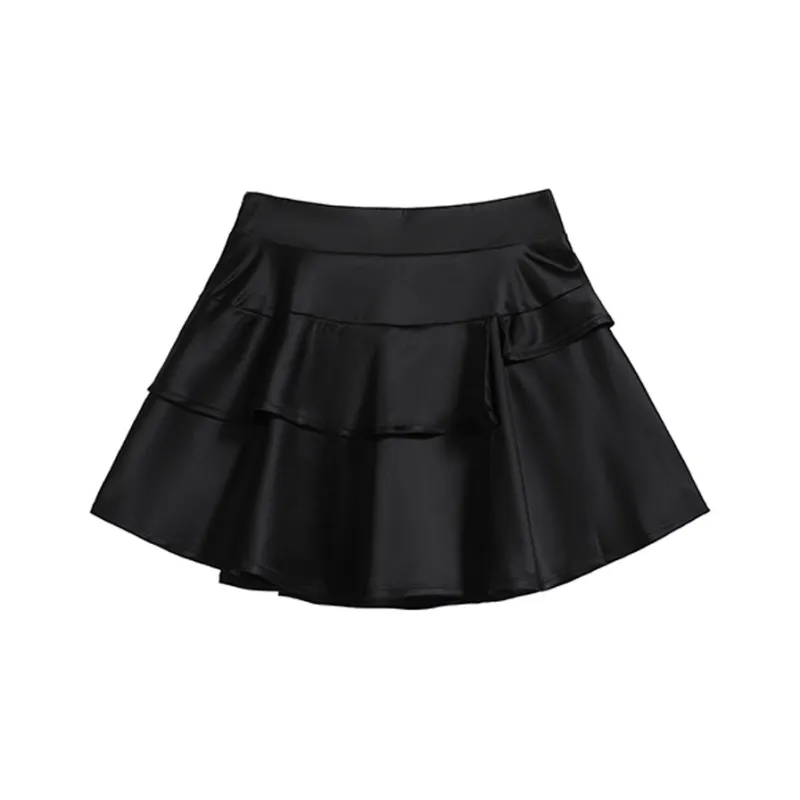 PZGE Casual Short Skirts Women's Black-0