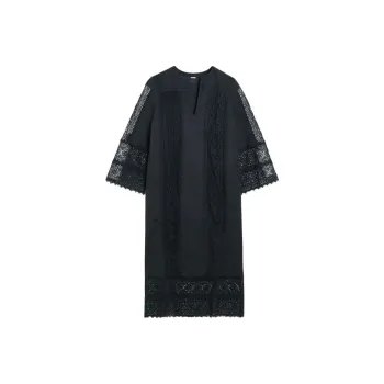 By Malene Birger Lace panel Midi Dress