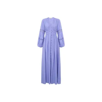 Diane Von Furstenberg SS25 Long-Sleeved Dresses Women's Blue