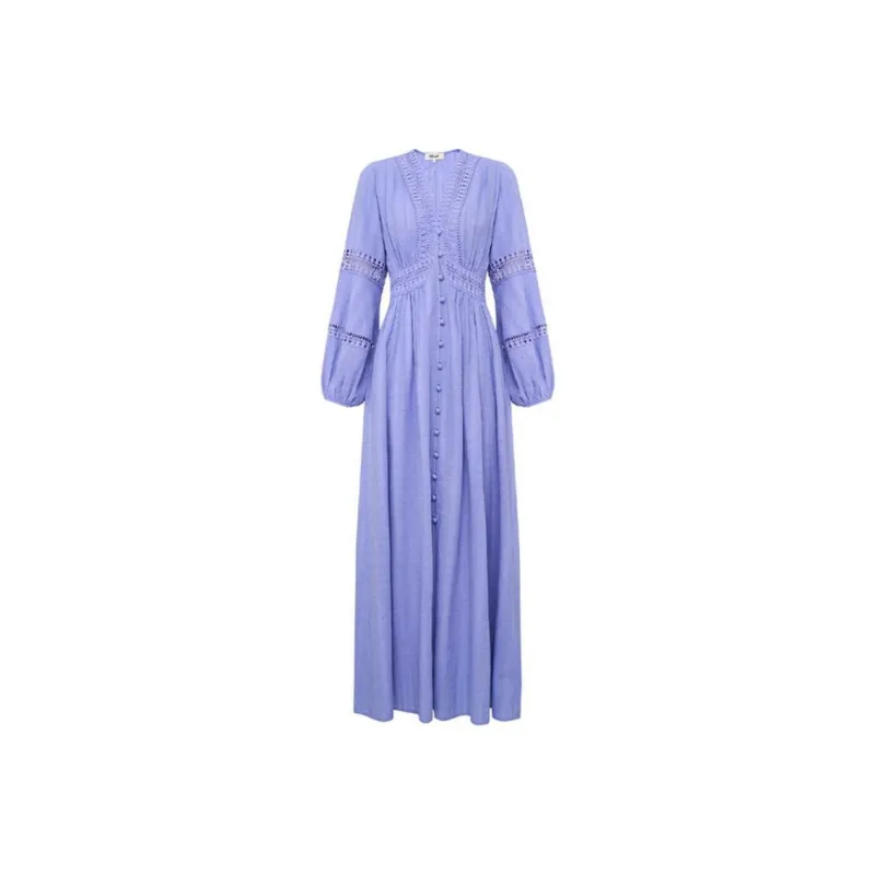 Diane Von Furstenberg SS25 Long-Sleeved Dresses Women's Blue-0