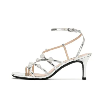 73Hours Shooting Stars Trajectory High Heels Silver
