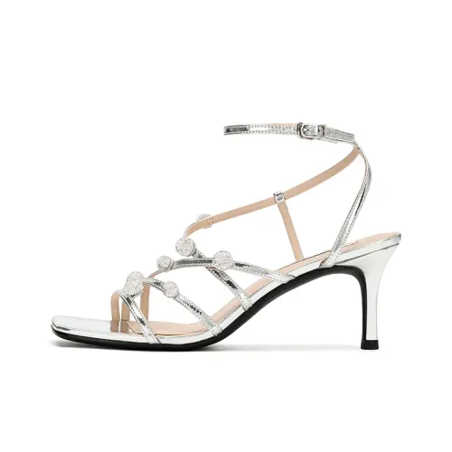 73Hours Shooting Stars Trajectory High Heels Silver
