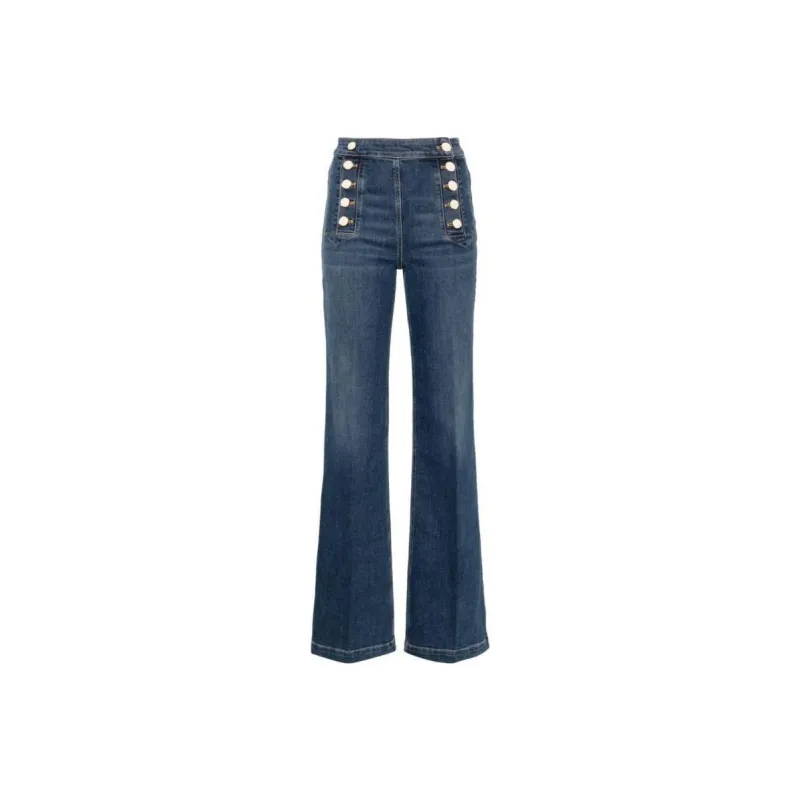 Elisabetta Franchi High rise Bootcut Jeans-0