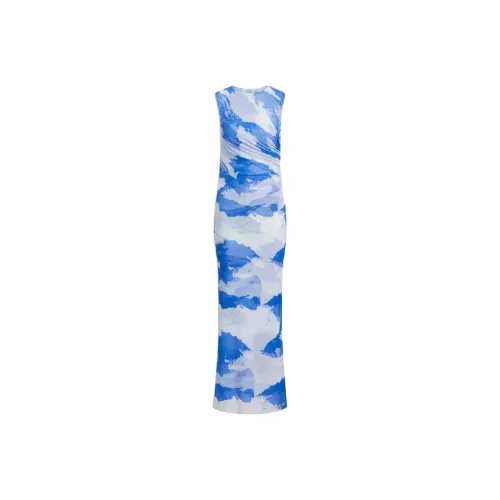 SCANLAN THEODORE Italian Cloud Print Dress Sleeveless Dress Women's Blue/Blue