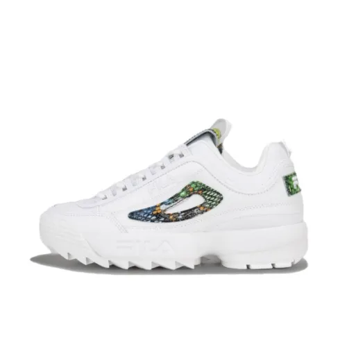 FILA Disruptor 2 Anti Slip Wear Resistant Low Top Casual Shoes Women's White