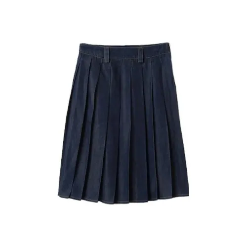 MIU MIU Casual Long Skirts Women's Blue
