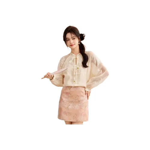 CARBAMMI Skirt Set Women's Apricot & Pink