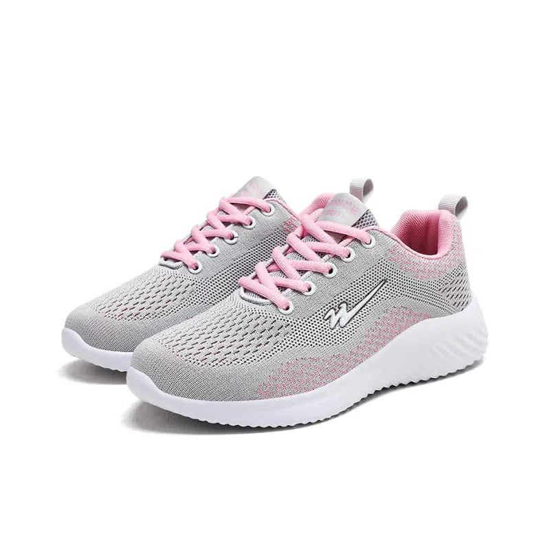 Binary Running Shoes Women's Low Top Gray-2