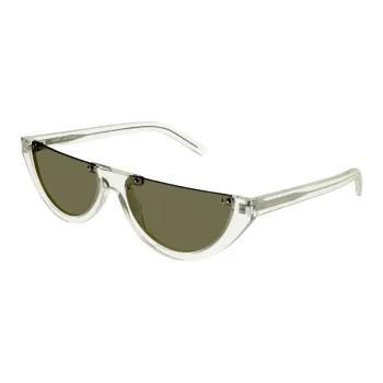 SAINT LAURENT Plastic Acetate Sulfur Dioxide Irregular Shape Sunglasses Unisex Transparent