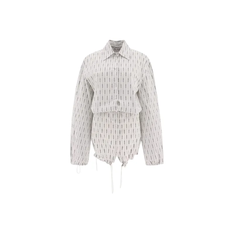 The Attico Striped Shirt Dress-0