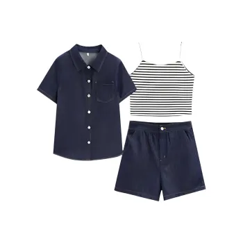 Love To Serve Casual Suit Women's Denim Dark Blue