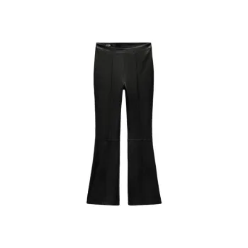ZARA SKI Skiing Series Leather Pants Women's Black