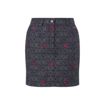 MOSCHINO Logo jacquard Pencil Miniskirt