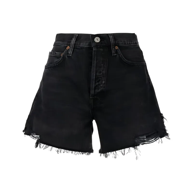 AGOLDE Denim Shorts Women's Black-0