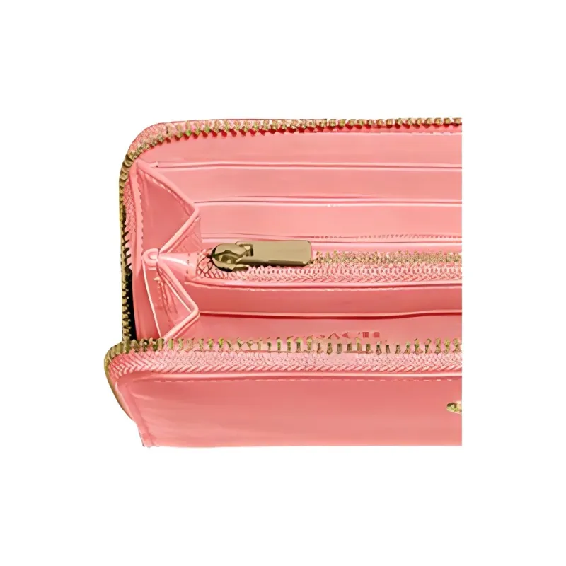 COACH Continental Wallet Calfskin Clutches Card Holder Wallet Small Size Women's Candy Pink-4