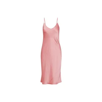 ARITZIA Wilfred Only Slip Satin Midi Dress Slip Dresses Women's Petunia Pink/Dwarf Petunia Pink