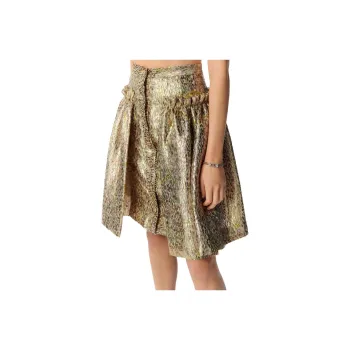 CHANEL Spring/Summer 2023 Casual Long Skirts Women's Gold