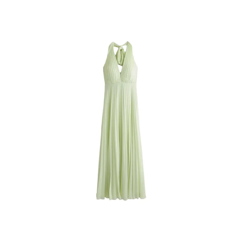 Abercrombie＆Fitch Sleeveless Dress Women's Sea Bubble Stone Green-0