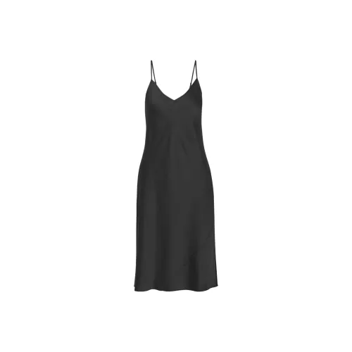 ARITZIA Wilfred New Only Slip Satin Midi Dress Slip Dresses Women's BLACK/Black