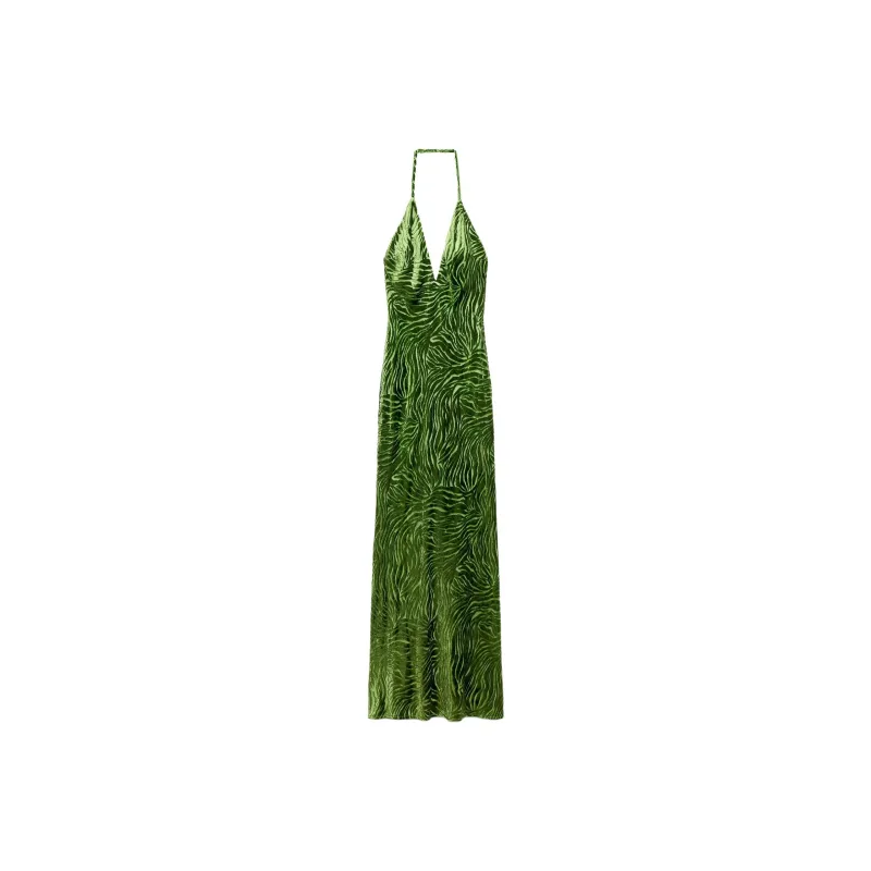 ZARA Slip Dresses Women's Green-0