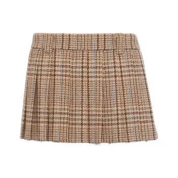 MIU MIU Casual Short Skirts Women's Brown