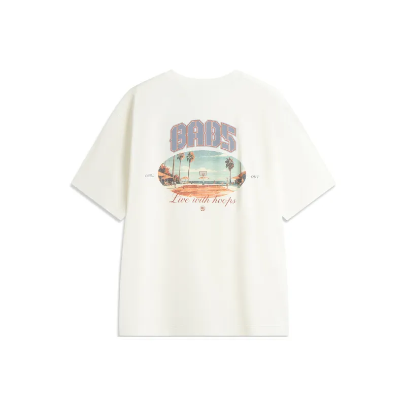 LiNing Basketball Collection T Shirt Men's Ivory-0